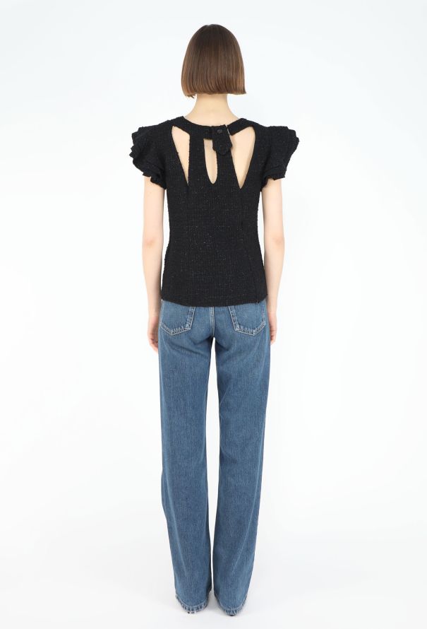 Chanel 2010 Ruffled Tweed Top - 4