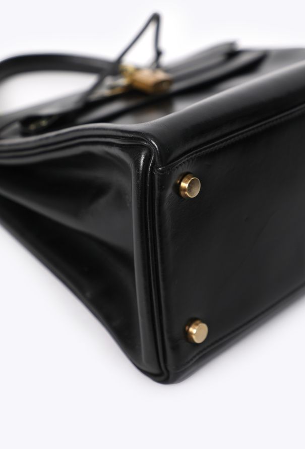 Hermès Vintage Black Box Kelly Retourné 32 - 11