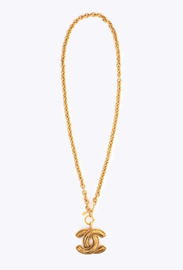 Chanel Quilted ‘CC’ Pendant Necklace, 1980s - 1