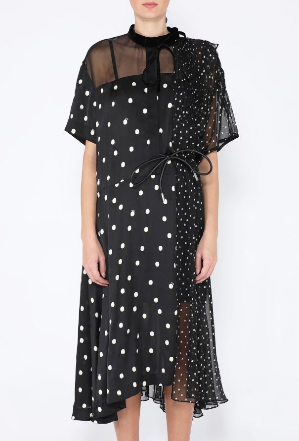 Sacai 2023 Flared Polka Dot Dress - 3