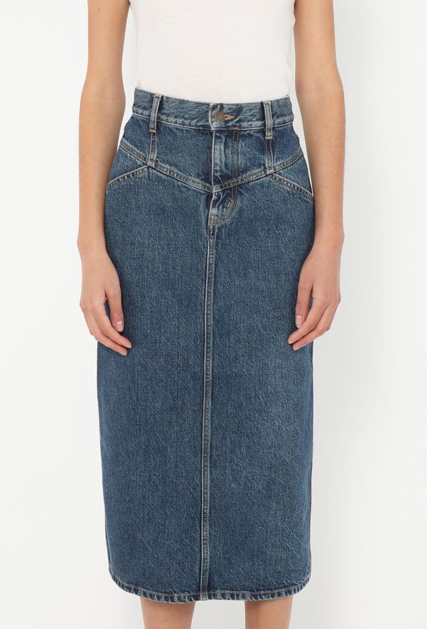 Céline 2021 High-Waisted Denim Skirt - 2