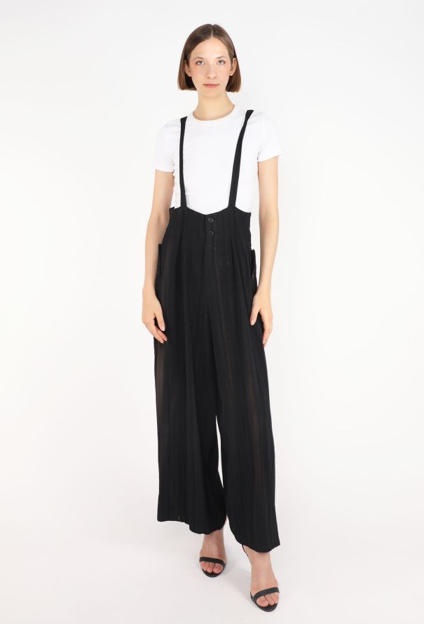 Yohji Yamamoto Y's Jacquard Overall Trousers, 1990s - 1