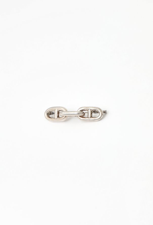 Hermès Vintage Chaîne d'Ancre Silver Brooch - 1
