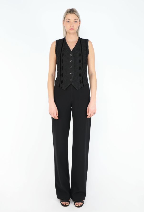Jil Sander Vintage Embroidered Jacquard Vest - 2
