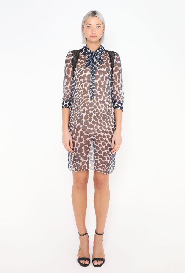 Prada S/S 2000 Heart Print Lavallière Tunic - 1
