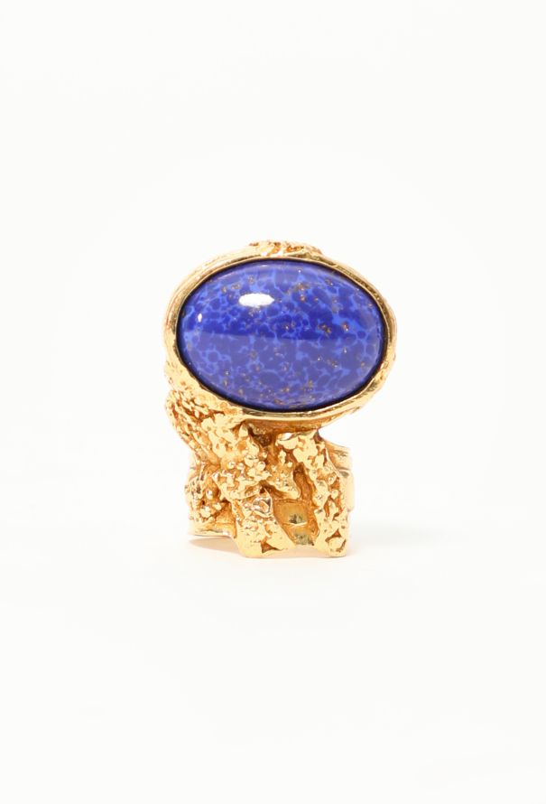 Saint Laurent Lapis Enamel Arty Ring - 1