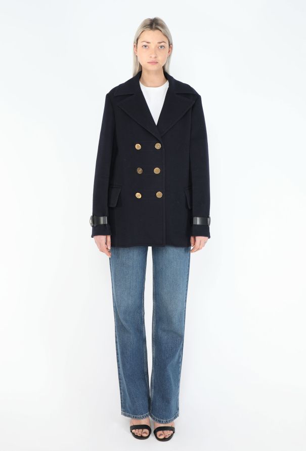 Louis Vuitton 2017 Felted Wool Peacoat - 3