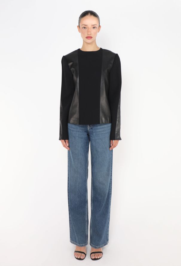 Céline Pre-Fall 2011 Lambskin Panel Top - 3 Céline Pre-Fall 2011 Lambskin Panel Top - 3