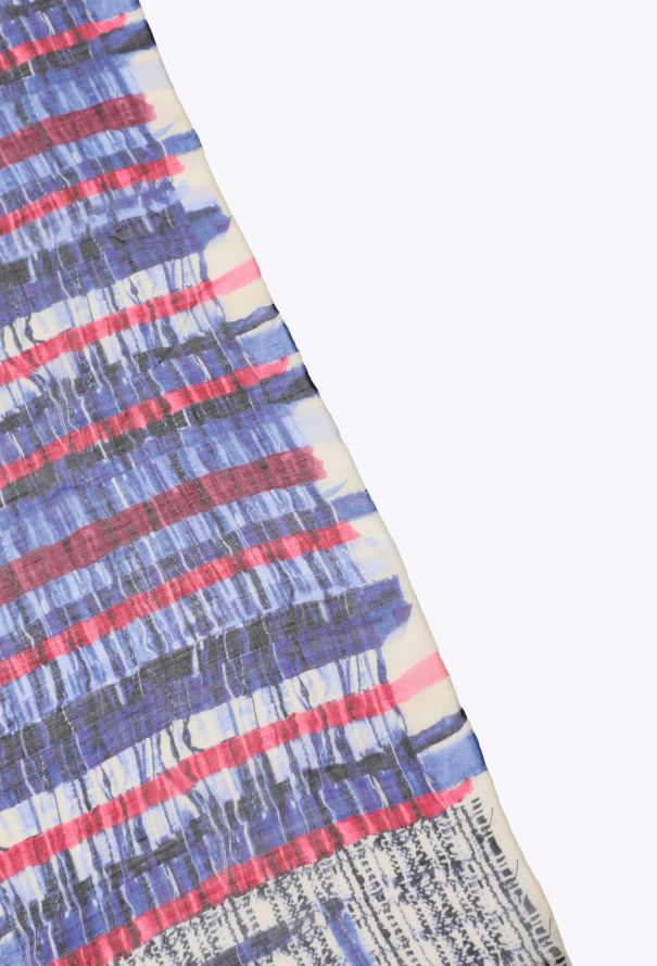Chanel Silk & Cashmere Striped 'CC' Shawl - 4