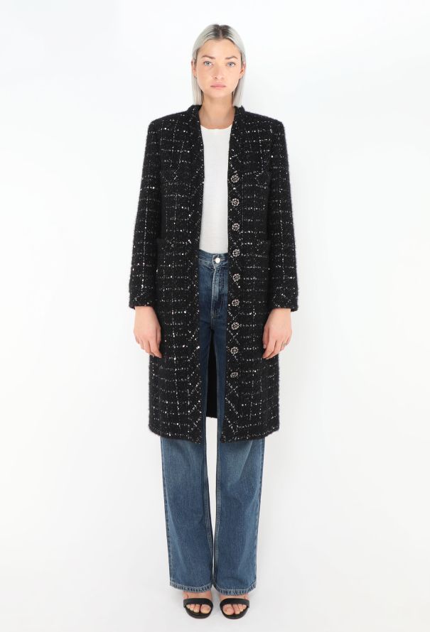 Chanel F/W 2022 Iridescent Tweed Cashmere Coat - 4