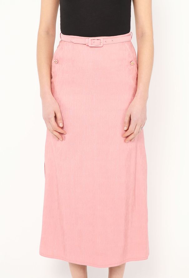 Gucci 2022 Belted Silk Skirt - 2 Gucci 2022 Belted Silk Skirt - 2