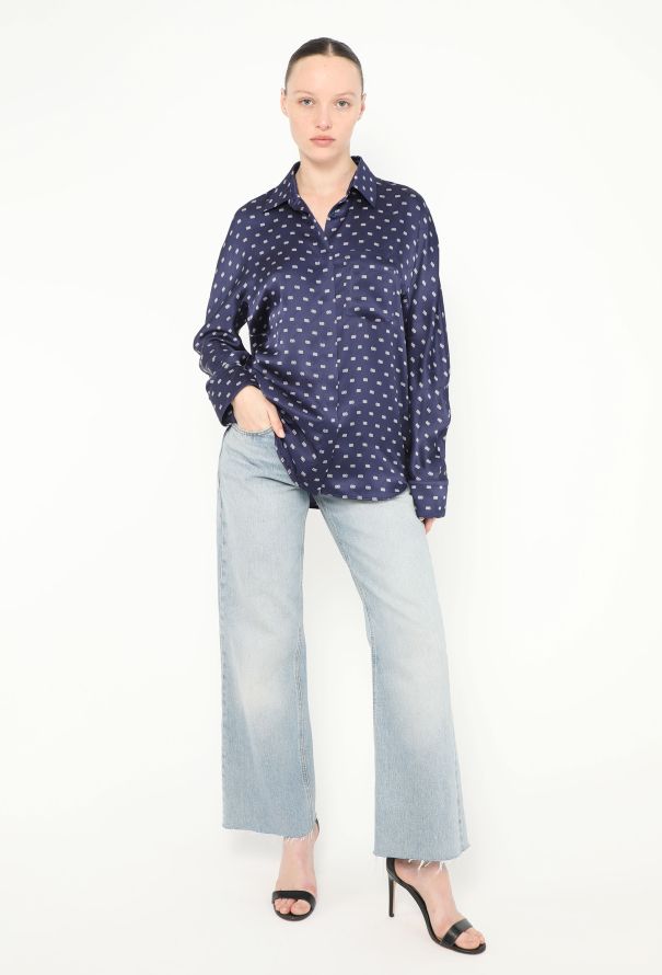 Balenciaga 2017 Silk Logo Blouse - 4 Balenciaga 2017 Silk Logo Blouse - 4