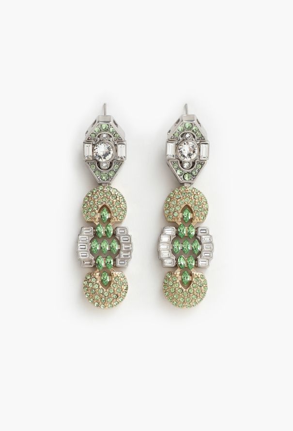 Miu Miu S/S 2024 Embellished Drop Earrings - 1