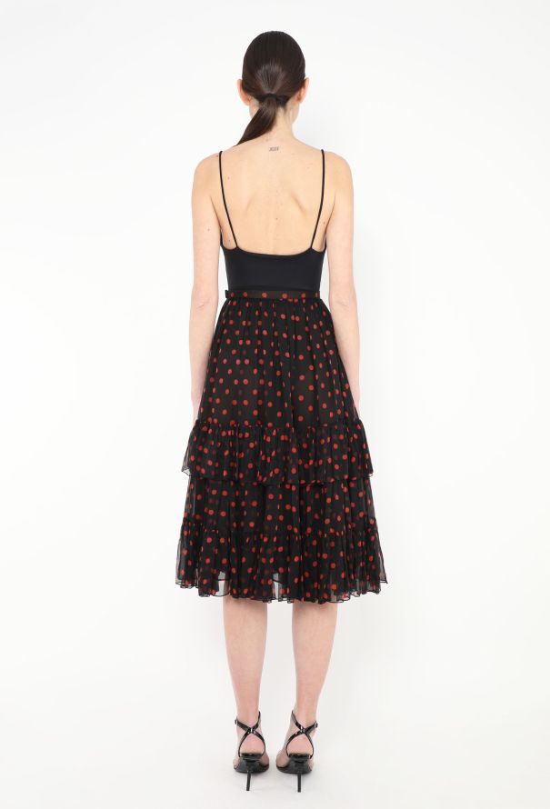 Saint Laurent Vintage Ruffled Chiffon Skirt - 4