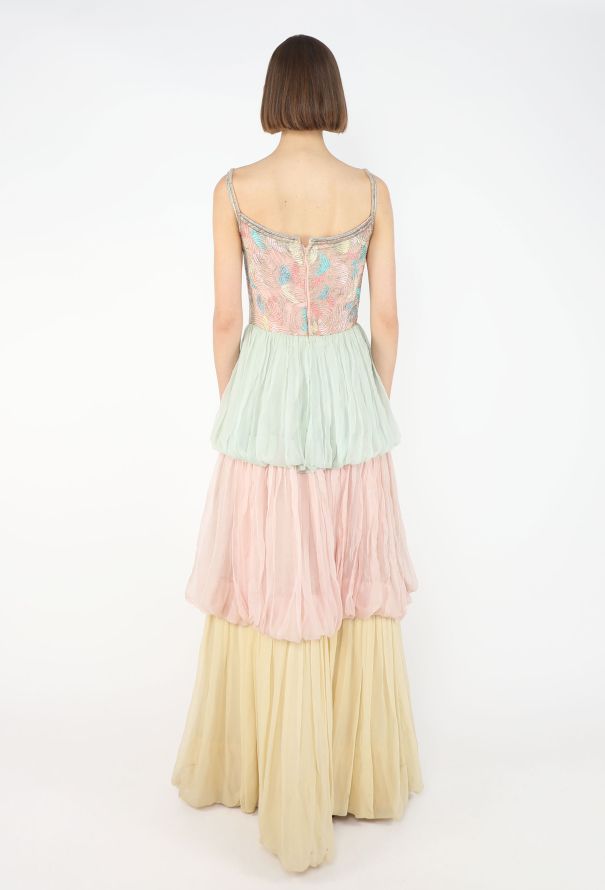 Chanel Couture Hand-Embroidered Chiffon Gown, 1978 - 5