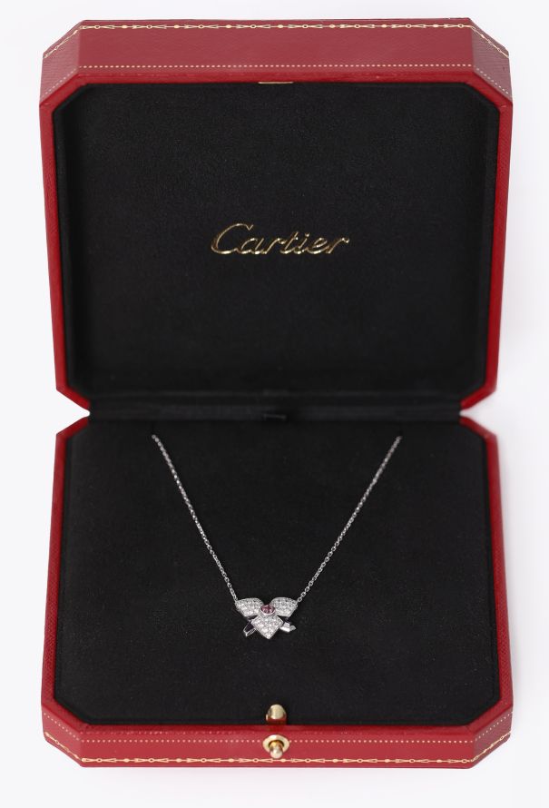 Cartier 18K White Gold Caresse d'Orchidée Necklace - 4