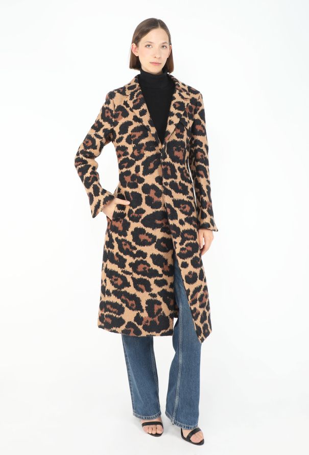 Bottega Veneta F/W 2019 Leopard Mohair Coat - 5