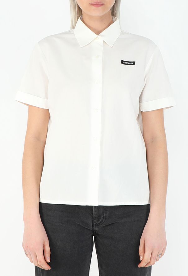 Miu Miu S/S 2025 Logo Cotton Shirt - 1