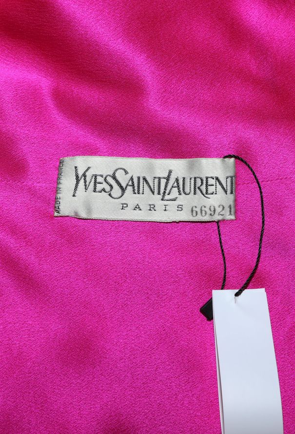 Saint Laurent Couture S/S 1991 Belted Floral Wrap Ensemble - 10