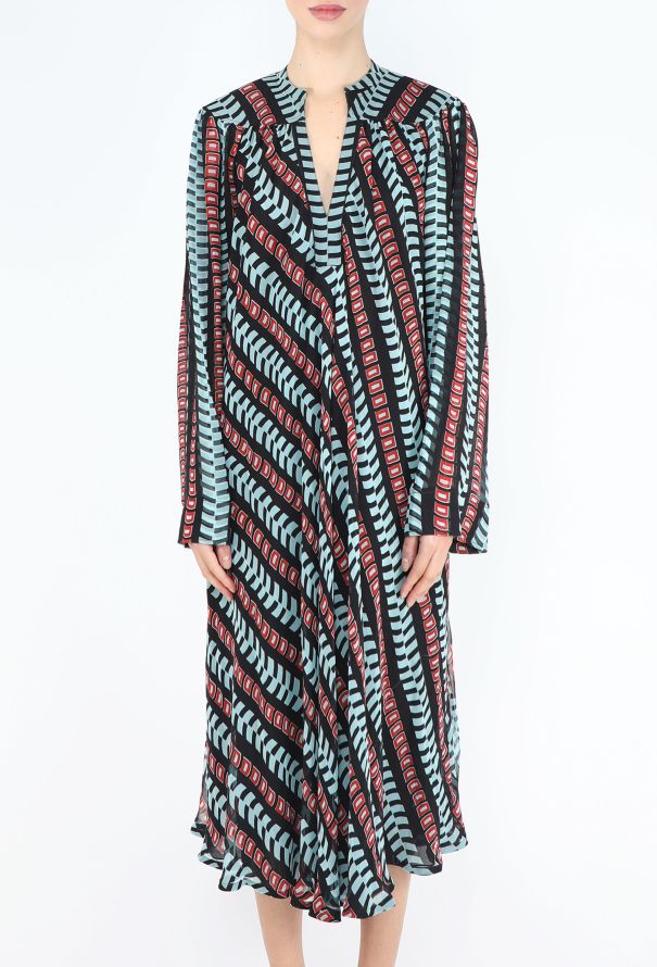 Balenciaga 2011 Graphic Kaftan Dress - 3