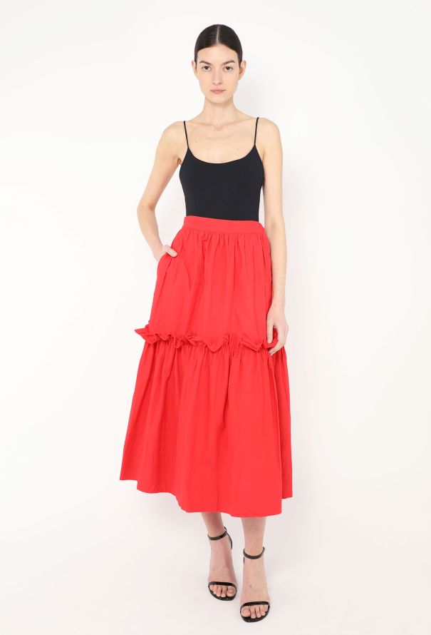 Saint Laurent S/S 1977 Ruffled Peasant Skirt - 1