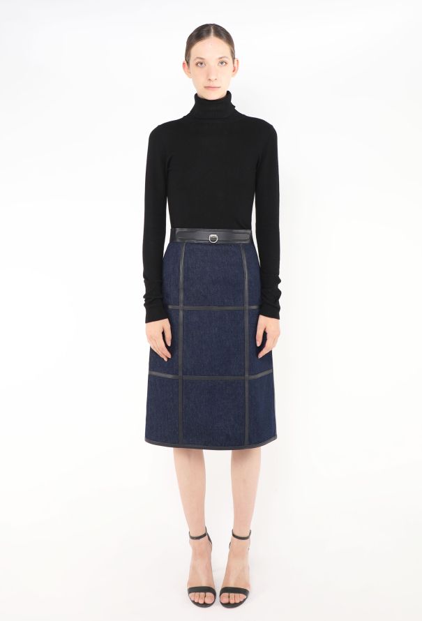 Hermès 2025 Tatersale Denim Skirt - 1