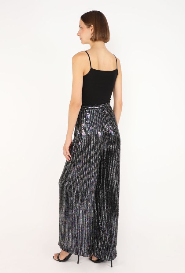Giorgio Armani Vintage Sequin Silk Trousers - 5