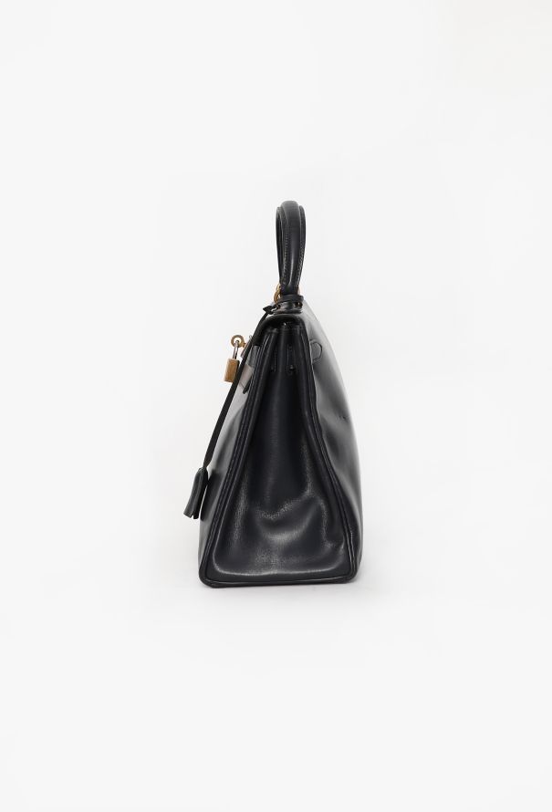 Hermès Vintage Navy Box Kelly Retourné 28, 1963 - 7