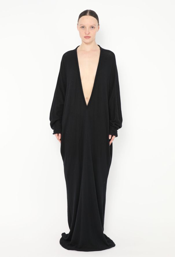 Yohji Yamamoto Late '90s Plunging Knit Gown - 1