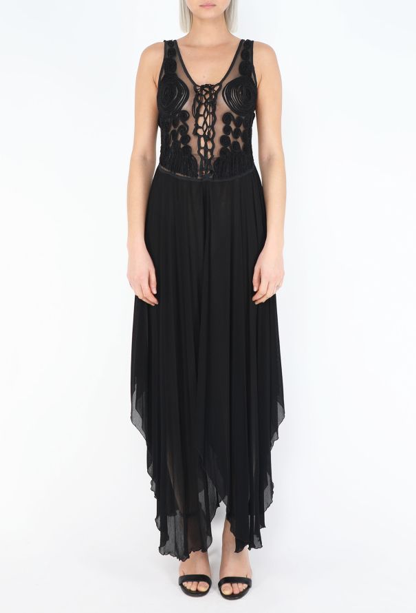 Jean Paul Gaultier '90s Passementerie Open-Back Dress - 4