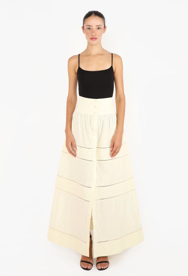 Loretta Caponi Broderie Anglaise Skirt - 1