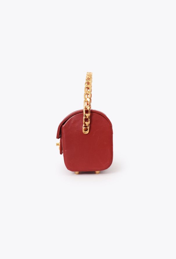 Chanel '80s Red Mini Top Handle Bag - 5