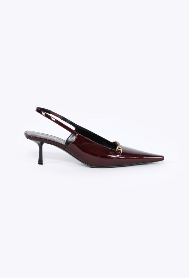 Saint Laurent 2024 Carine Patent Slingback Heels - 1