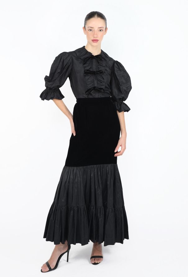 Saint Laurent Collector 1982 Tiered Jabot Ensemble - 3