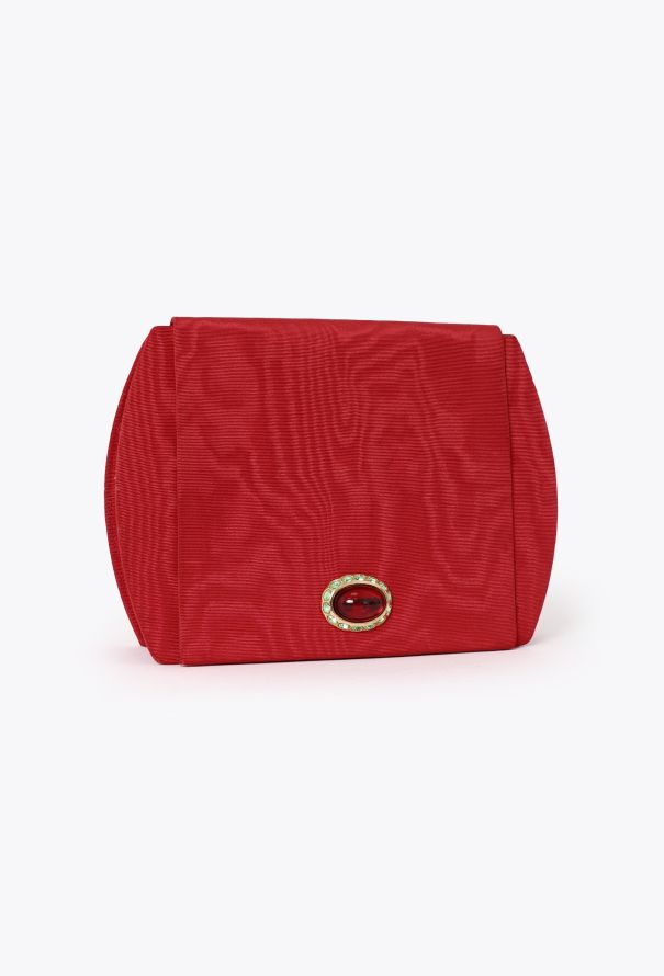 Saint Laurent '80 Couture Red Silk Clutch - 2