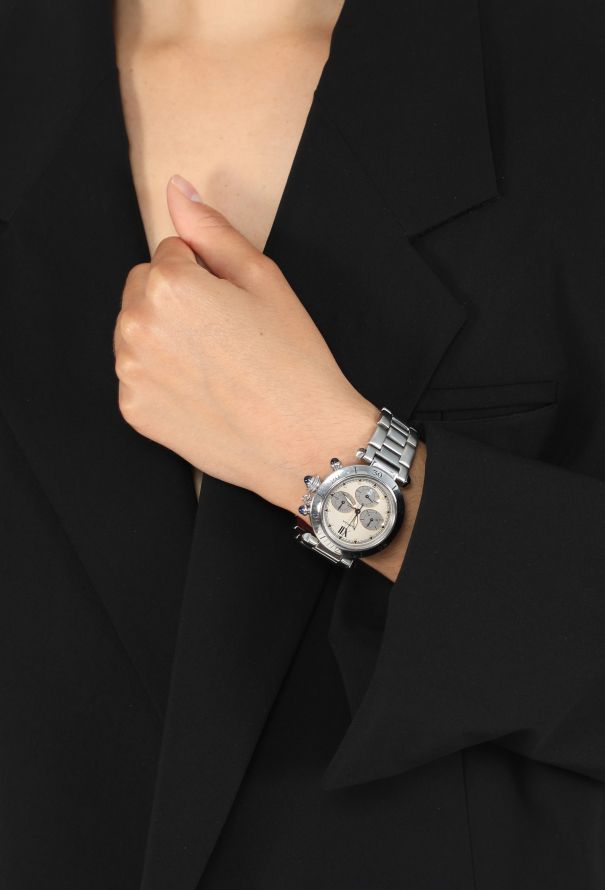 Cartier Vintage Pasha Chronograph Steel Watch - 2