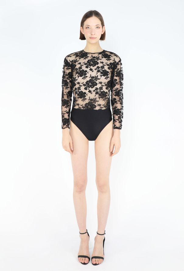 Dior Vintage Chantilly Lace Bodysuit - 6