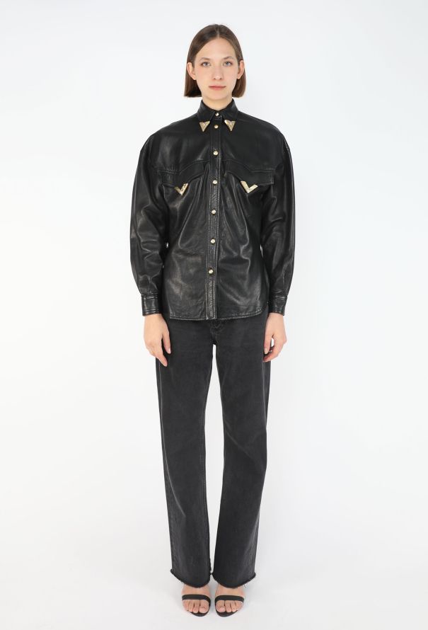 Gianni Versace Western Leather Overshirt, F/W 1992 - 2