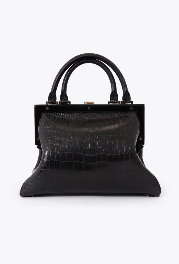 Perrin Black Crocodile Bag - 1