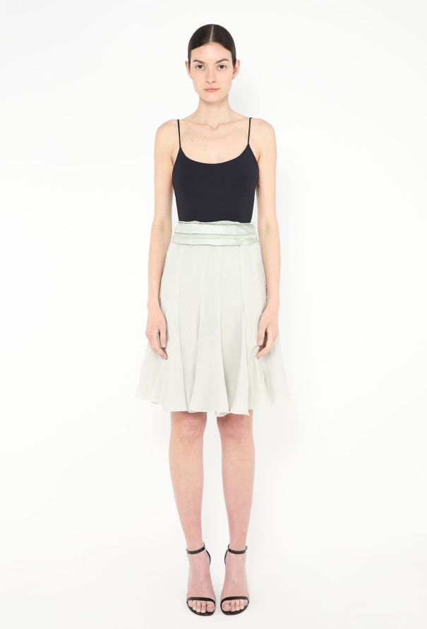 Chloé F/W 2004 Jacquard Dotted Silk Skirt - 1