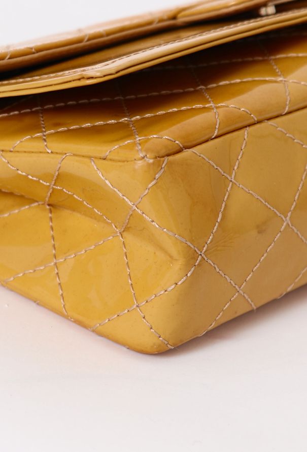 Chanel Yellow Patent Double Flap Bag - 12 Chanel Yellow Patent Double Flap Bag - 12