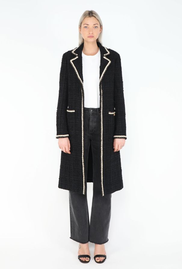 Chanel Pre-Fall 2021 Tweed Lamé Trim Coat - 3