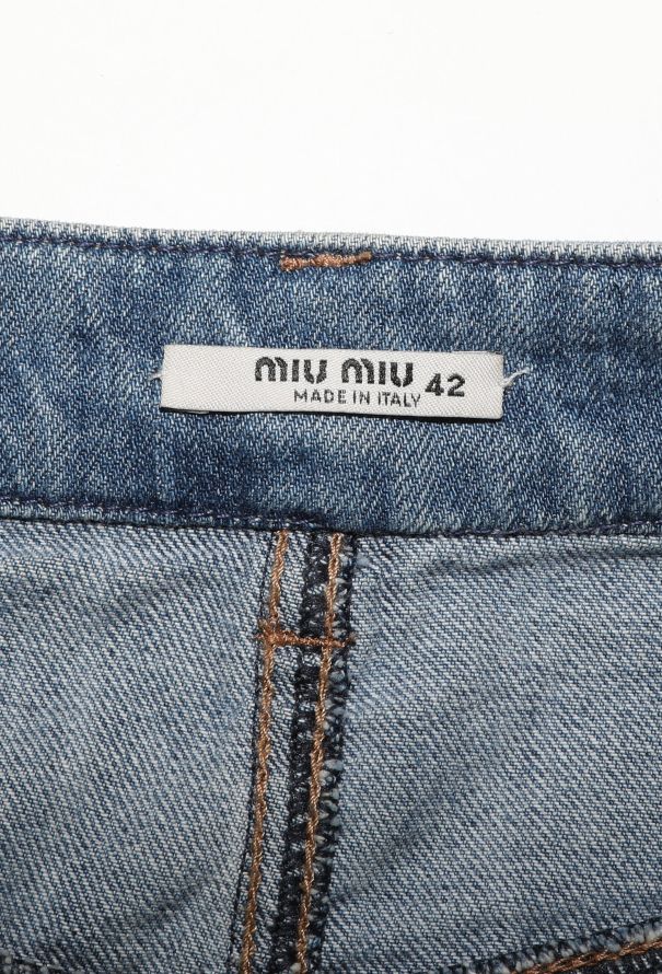 Miu Miu Denim A-Line Skirt - 6