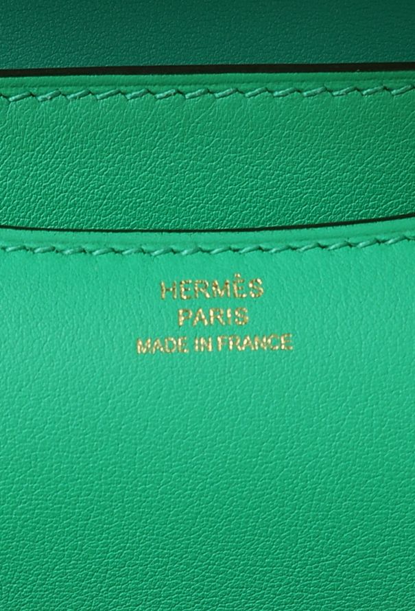 Hermès Menthe Swift Mini Constance III - 14