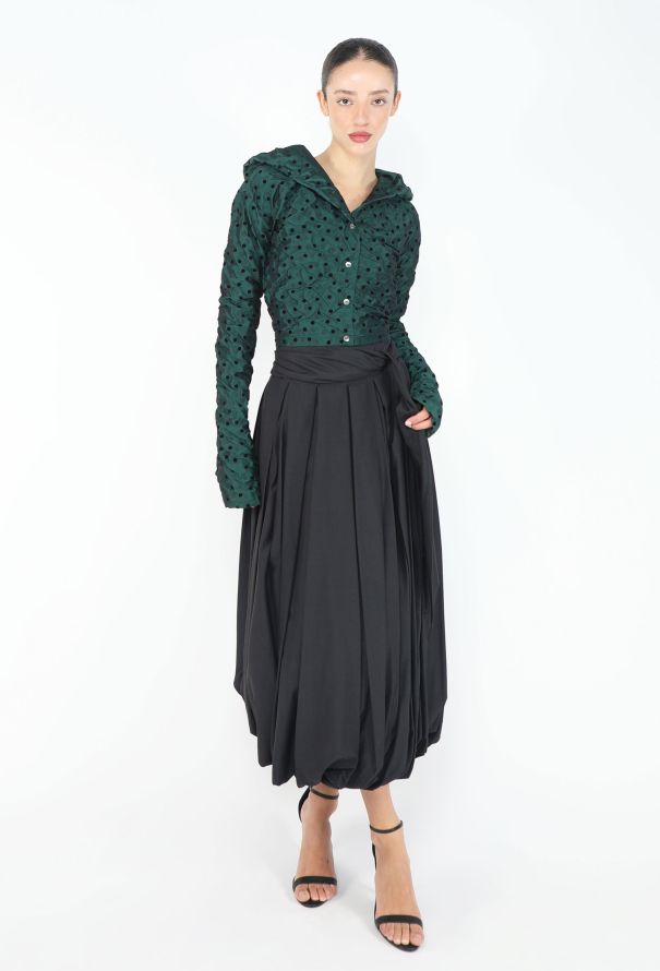 Romeo Gigli Early '90s Polka Dot Ruched Top - 2