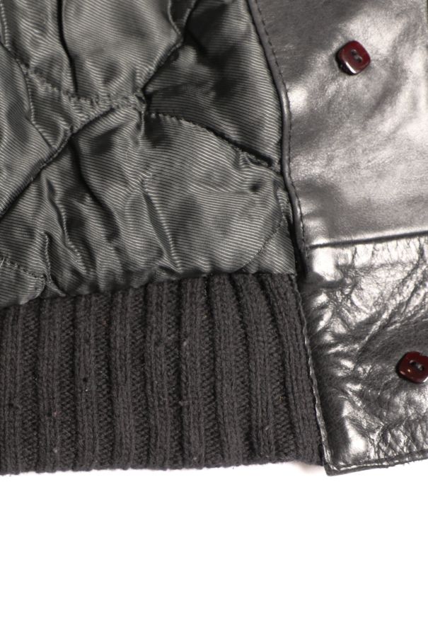 Ribbed Leather Bomber Jacket | Authentic & Vintage | ReSee
