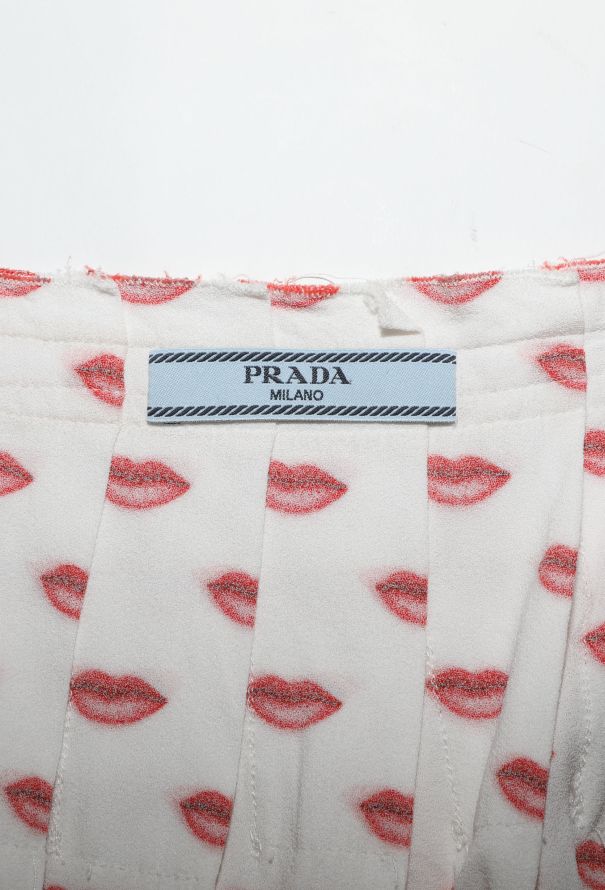Prada Resort 2012 Lip Print Wrap Skirt - 6