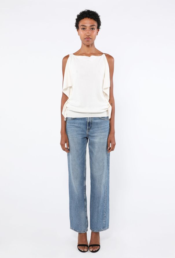 Chloé Silk Knit Off-Shoulder Top, 2024 - 3