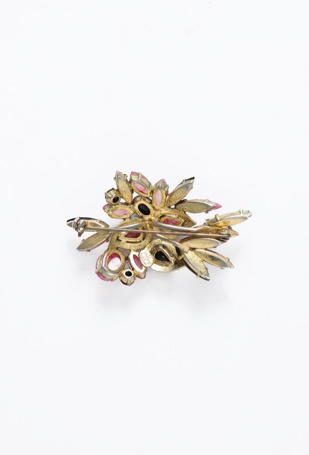 Dior 1965 Enamel Leaf Brooch - 5