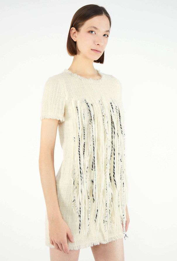 Chanel ICONIC F/W 2010 Fringed Tweed Dress - 6